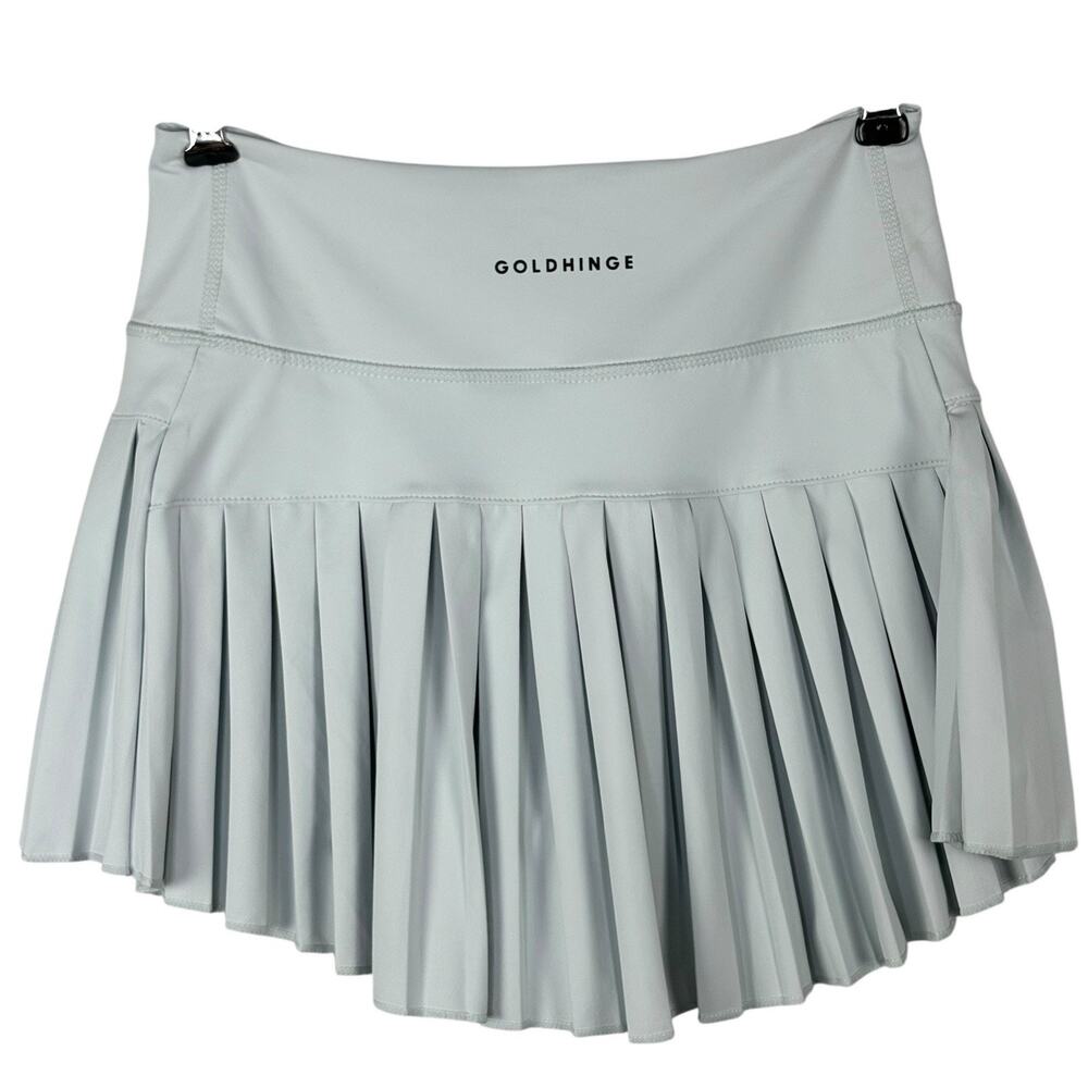 GOLDHINGE Womens Pleated Skort 13” Athletic Tennis Golf Light Blue Size S